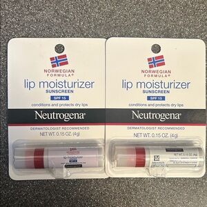 Neutrogena lip moisturizer. Two pack. SPF 15.